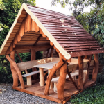 Garten Pavillon rustikal 2,5x2,5 4-min