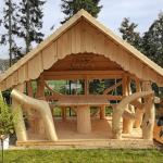 Garten Pavillon rustikal 3x3 1-min